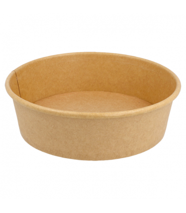 ENSALADERAS 1300 ML 340 + 18 PE G/M2 Ø 18,7/16x7 CM NATURAL KRAFT (300 ud)