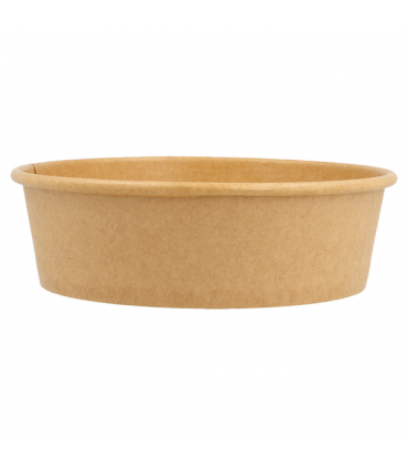 ENSALADERAS 1300 ML 340 + 18 PE G/M2 Ø 18,7/16x7 CM NATURAL KRAFT (300 ud)