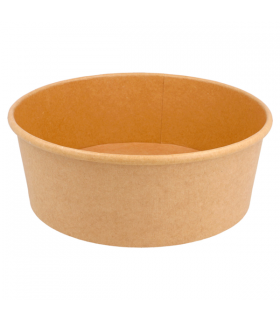 ENSALADERAS 1300 ML 340 + 18 PE G/M2 Ø 18,4/16x6,6 CM NATURAL KRAFT (300 ud)