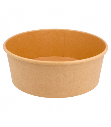 ENSALADERAS 1300 ML 340 + 18 PE G/M2 Ø 18,4/16x6,6 CM NATURAL KRAFT (300 ud)