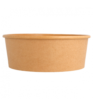ENSALADERAS 1300 ML 340 + 18 PE G/M2 Ø 18,4/16x6,6 CM NATURAL KRAFT (300 ud)