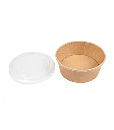 COMBO ENSALADERAS+TAPAS 750 ML Ø15/12,8x5 CM NATURAL KRAFT