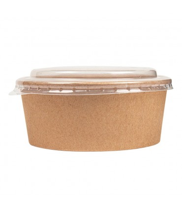 COMBO ENSALADERAS+TAPAS 750 ML Ø15/12,8x5 CM NATURAL KRAFT