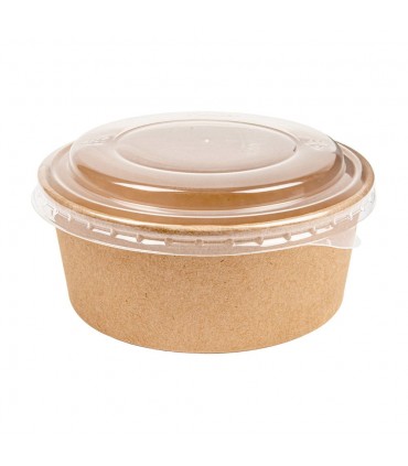 COMBO ENSALADERAS+TAPAS 750 ML Ø15/12,8x5 CM NATURAL KRAFT