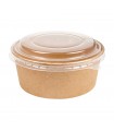 COMBO ENSALADERAS+TAPAS 750 ML Ø15/12,8x5 CM NATURAL KRAFT