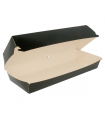 Caja Panini para comida gigante cartón antigrasas Black 26x12x7 cms
