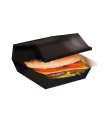 Lunch box cartón plegable Black 22,5x18x9 cms