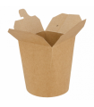 Cajas para noodles 480 mls, Ø8x9 cms, cartón reciclado Natural.