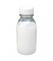 Mini botella lechera transparente PET Ø5,9x13 cms, 250 mls, tapón plástico