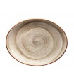 BANDEJA OVAL 31X24 CM TERRAIN BROWN