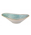 BOWL OVAL 27X18 CM AQUA BLUE