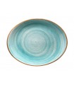 BANDEJA OVAL 31X24 CM AQUA BLUE