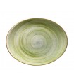 BANDEJA OVAL 31X24 CM THERAPY GREEN