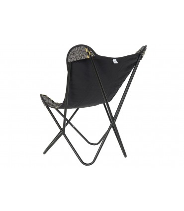 Sillón algodón mariposa negro 74X65X90 cm