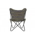 Sillón algodón mariposa negro 74X65X90 cm