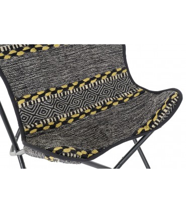 Sillón algodón mariposa negro 74X65X90 cm