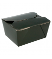 Caja americana apta para Microondas 1350 mls 15,3x12,1x6,4 cms, cartón negro