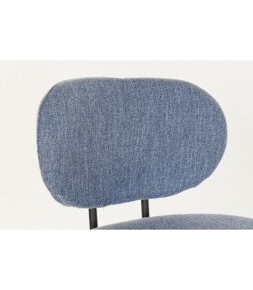 Taburete poliéster azul 50x46x101 cm