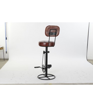 Taburete metal piel bici 45x46xx118 cm