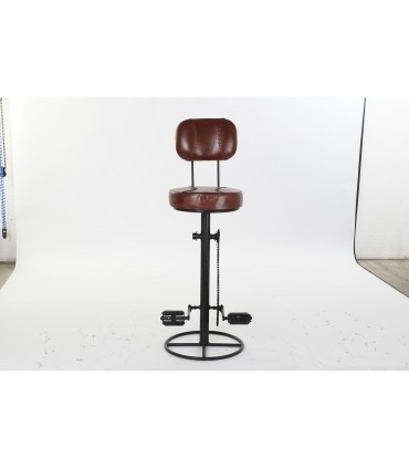 Taburete metal piel bici 45x46xx118 cm