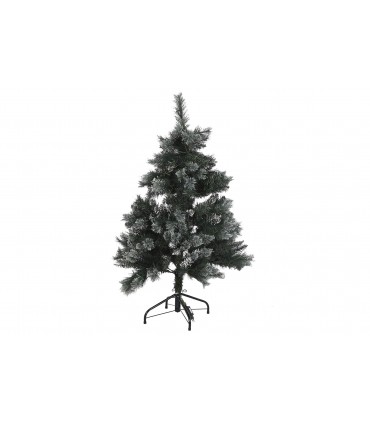 Árbol Navidad nevado con luces Led 84x84x120 cm