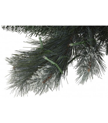 Árbol Navidad nevado con luces Led 84x84x120 cm