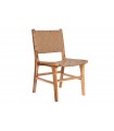 Silla teca piel 50x58x85 cm