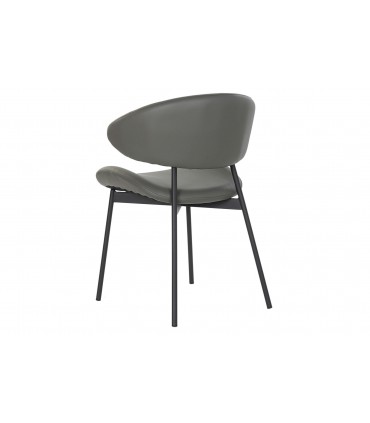 Silla PU gris 57x57x77 cm
