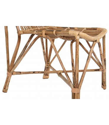 Silla ratán bambú 47x61x84 cm