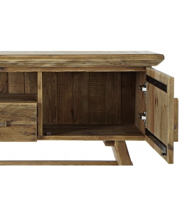 Mueble TV madera reciclada 180x45x60 cm