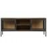 Mueble TV madera metal 137x40x55 cm