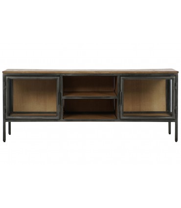 Mueble TV madera metal 137x40x55 cm