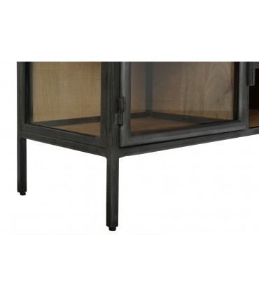 Mueble TV madera metal 137x40x55 cm