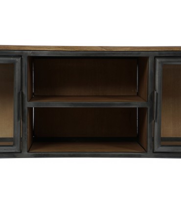 Mueble TV madera metal 137x40x55 cm