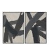 Set 2 lienzos abstractos 83x4,5x123 cm