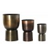 Set de 3 maceteros dorados