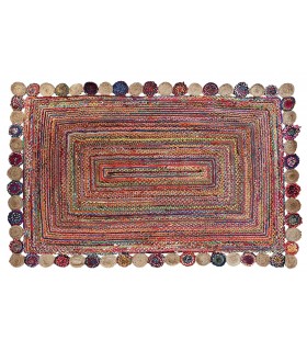Alfombra multicolor yute 200x290x1cm