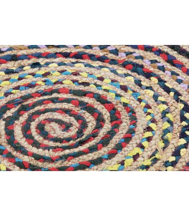 Alfombra yute multicolor 200x200x1 cm