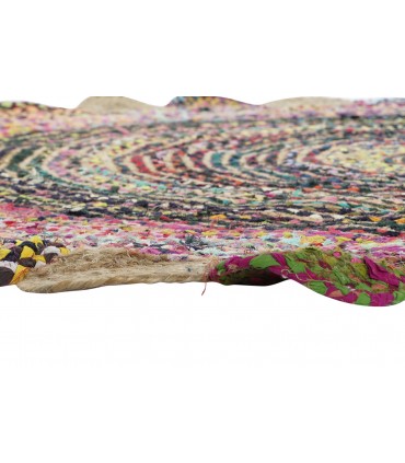 Alfombra yute multicolor 200x200x1 cm