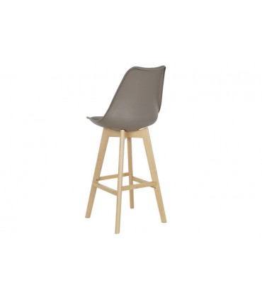 Taburete haya PU gris 48,5x55x109 cm