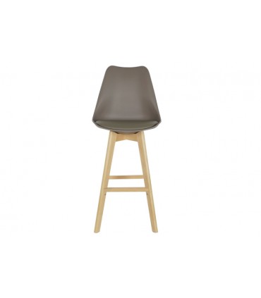 Taburete haya PU gris 48,5x55x109 cm