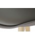 Taburete haya PU gris 48,5x55x109 cm