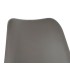 Taburete haya PU gris 48,5x55x109 cm