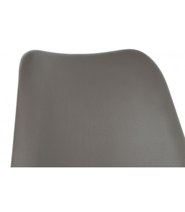 Taburete haya PU gris 48,5x55x109 cm