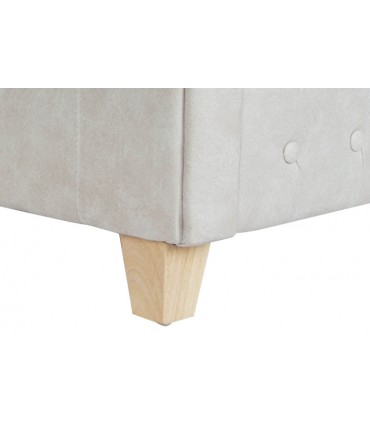 Sofá chester capitoné blanco 151x80x70 cm