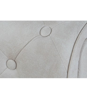 Sofá chester capitoné blanco 151x80x70 cm