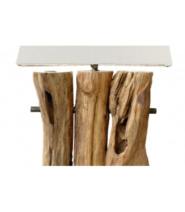 Lámpara madera de teca 40x20x80