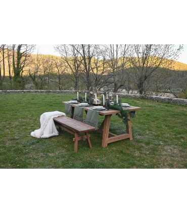 Mesa madera pino reciclado 200x100x76 cm