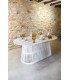 Mesa ovalada mindi 180x100x75 cm