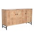 Buffet acacia metal 145x40x80 cm